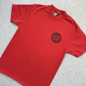 Santa Cruz Skateboards T-Shirt Adult Small S Red Graphic Tee Shirt Y2K Surf